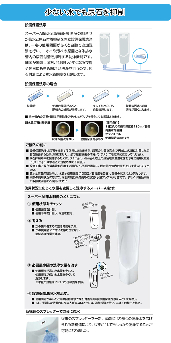 トイレ | LIXIL INAX センサー一体型ストール小便器 ○AC100仕様